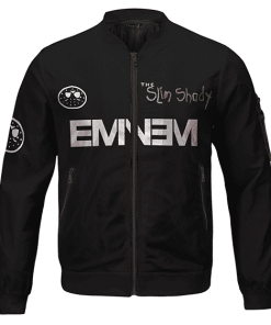 Rap Icon Eminem The Slim Shady Awesome Black Bomber Jacket RM0310