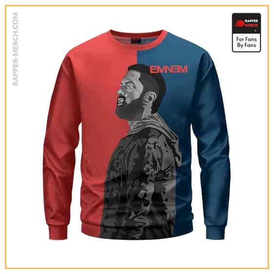 Rap Icon Marshall Mathers Eminem Duotone Portrait Sweater RM0310