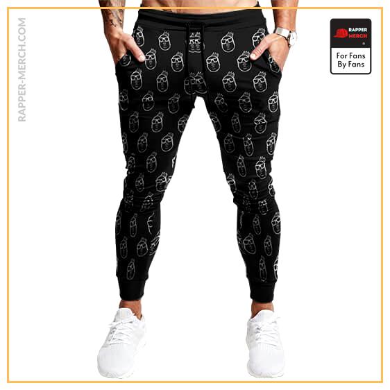 Rap Icon The Notorious B.I.G. Head Outline Pattern Joggers RP0310