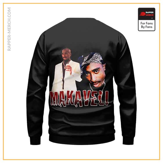 Rap Icon Tupac Makaveli Vintage Art Black Sweater RM0310