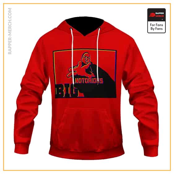 Rap Legend The Notorious B.I.G. Silhouette Red Hoodie Jacket RP0310
