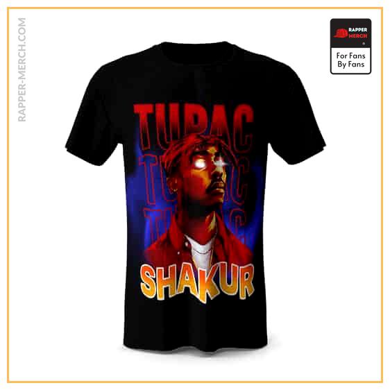 Retro Style Tupac Glowing Eyes Dope T-Shirt RM0310