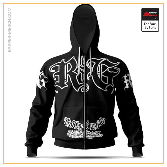 Rhythm And Gangsta Snoop Dogg Logo Black Zip Hoodie Jacket RM0310