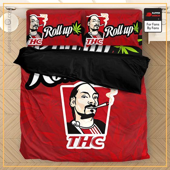 Roll Up THC Fastfood Logo Parody Snoop Dogg Red Bed Linen RM0310