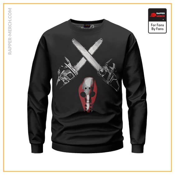 Shady XV Chainsaw Hockey Mask Badass Black Sweatshirt RM0310