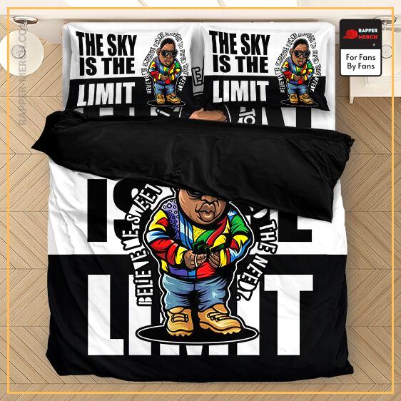 Sky Is The Limit Biggie Smalls Dope White Bedding Set RP0310