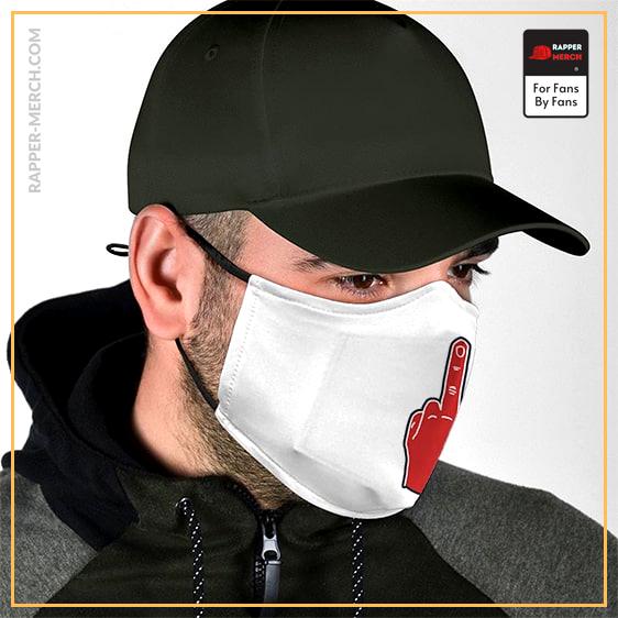 Slim Shady Eminem Middle Finger Minimalist Art Face Mask RM0310