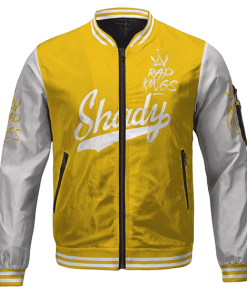 Slim Shady Eminem Rap Kings Artwork Yellow Varsity Jacket RM0310