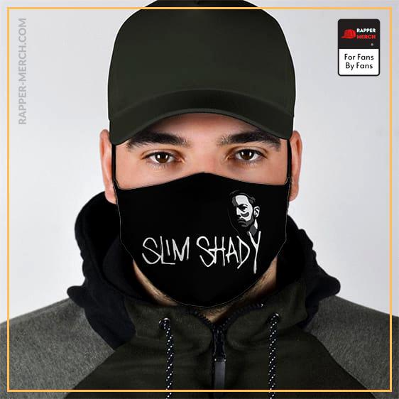 Slim Shady Eminem Silhouette Art Black Cloth Face Mask RM0310