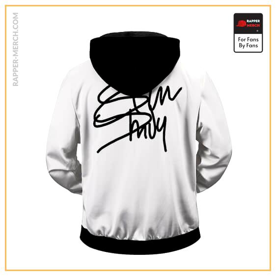 Slim Shady Signature Iconic Pose White Zip Hoodie Jacket RM0310