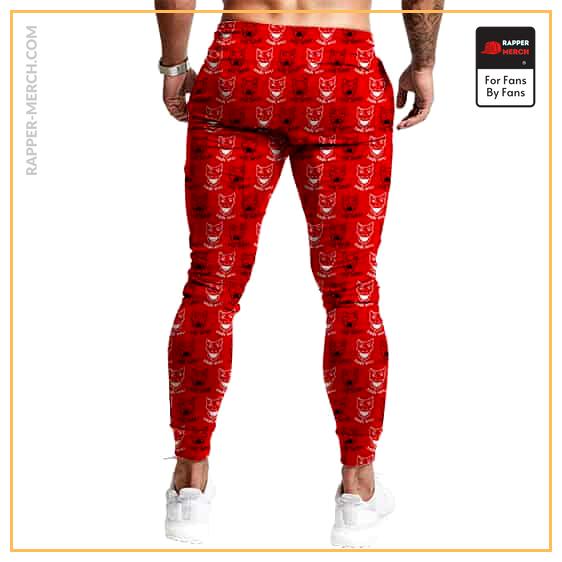 Smile Now Cry Later Tupac Tattoo Design Red Joggers RM0310