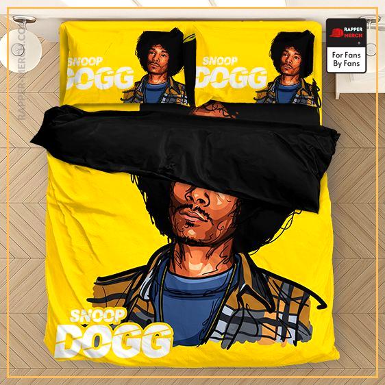 Snoop Dogg Afro Hair Portrait Artwork Yellow Bedding Set RM0310