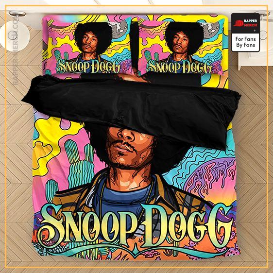 Snoop Dogg Afro Hairstyle Trippy Background Bedding Set RM0310