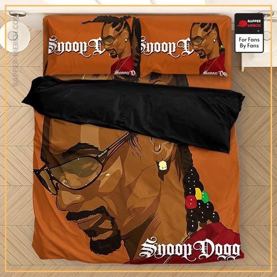Snoop Dogg Cornrow Braid Hairstyle Brown Bedding Set RM0310
