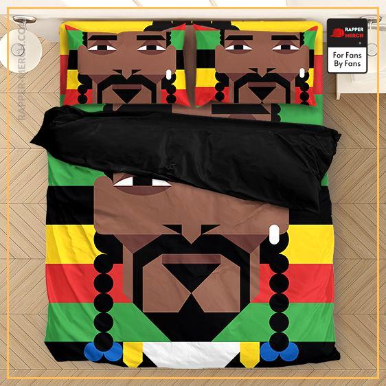 Snoop Dogg Geometric Art Rastafarian Colors Bedding Set RM0310