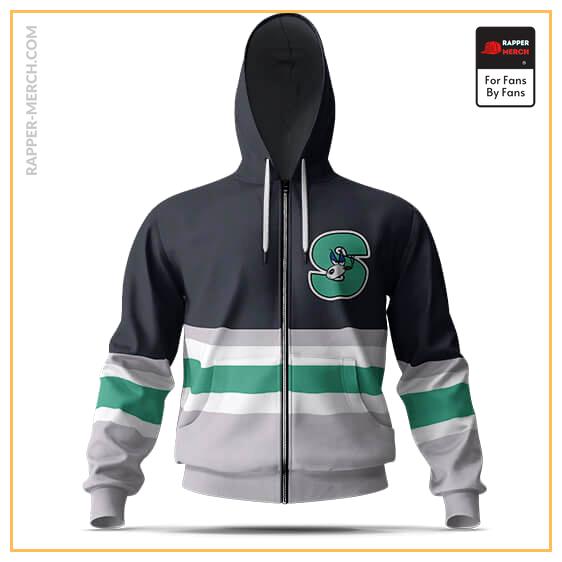 Snoop Dogg Hockey Uniform Theme Cool Zip Up Hoodie Jacket - Rapper Merch