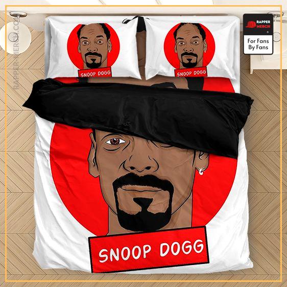 Snoop Dogg Minimalist Portrait Art White Bedding Set RM0310