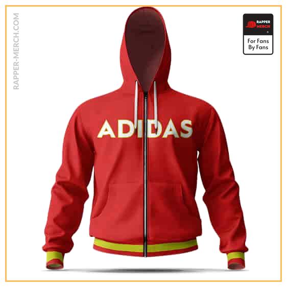 Snoop Dogg Scary Movie Adidas Parody Red Zip Hoodie Jacket RM0310