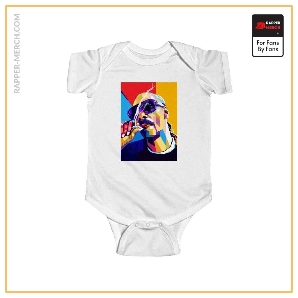 Snoop Dogg Smoking a Joint Geometric Art Baby Bodysuit RM0310