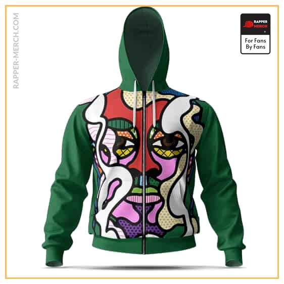 Snoop Doggy Dogg Abstract Smoking Face Art Zip Up Hoodie RM0310