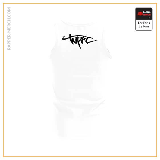 Tupac Shakur Drip Art White Sleeveless Shirt RM0310