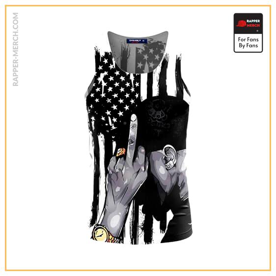Middle Finger Up 2Pac Shakur Cool Tank Top RM0310
