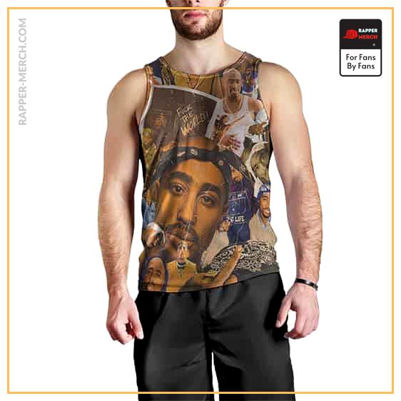 Unique 2Pac Shakur Pattern Sleeveless Shirt RM0310
