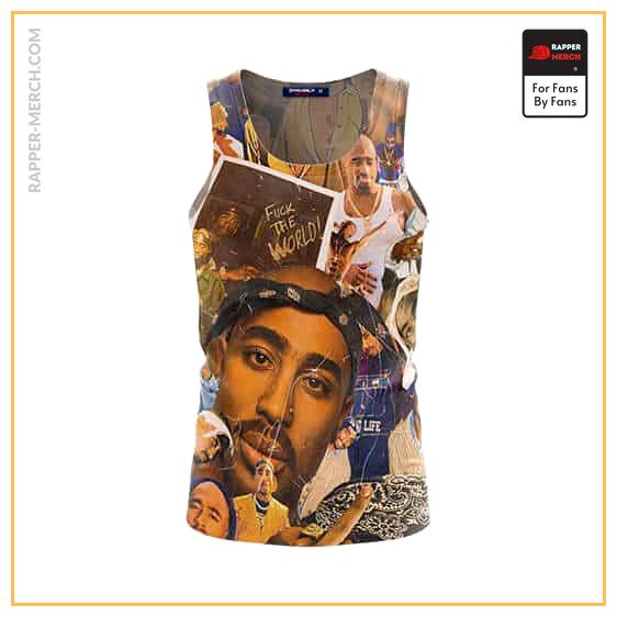 Unique 2Pac Shakur Pattern Sleeveless Shirt RM0310