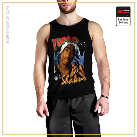 Vintage Tupac Makaveli Graphic Sleeveless Shirt RM0310