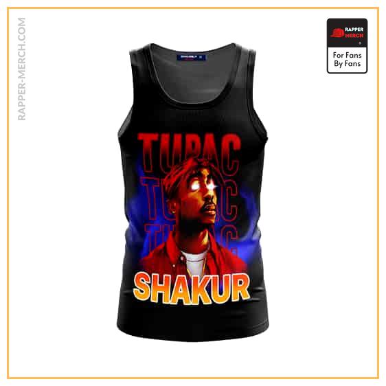 Tupac Shakur Trippy Artwork Red Black Tank Top RM0310