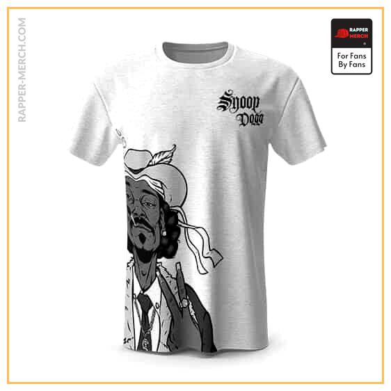 Pimp Snoop Dogg Smoking Cartoon White T-Shirt RM0310