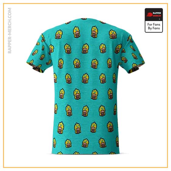 Faded Snoop Dogg Fish Hat Pattern Cyan T-Shirt RM0310