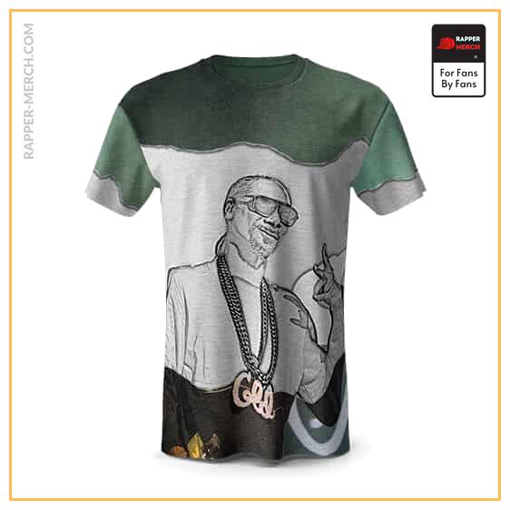 Torn Paper Artwork Snoop Dogg In Chains T-Shirt RM0310