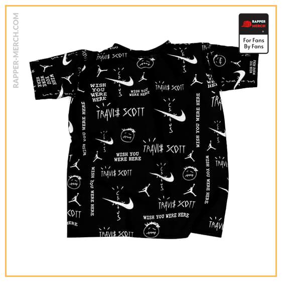 Cactus Jack Nike Swoosh Pattern Black T-Shirt RM0410