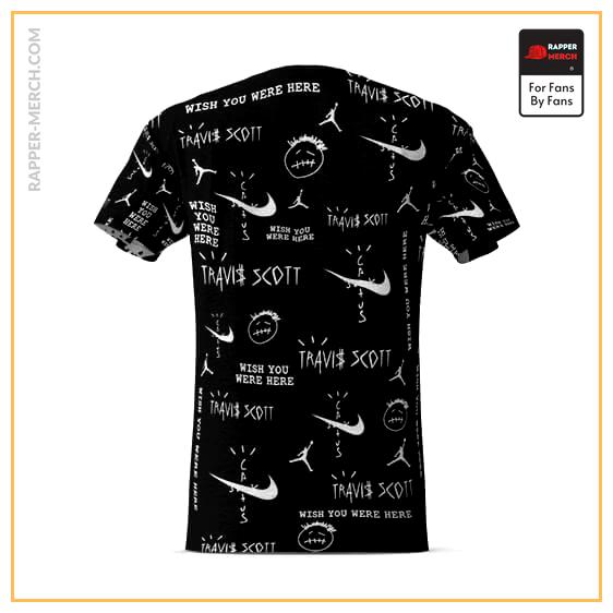 Cactus Jack Nike Swoosh Pattern Black T-Shirt RM0410