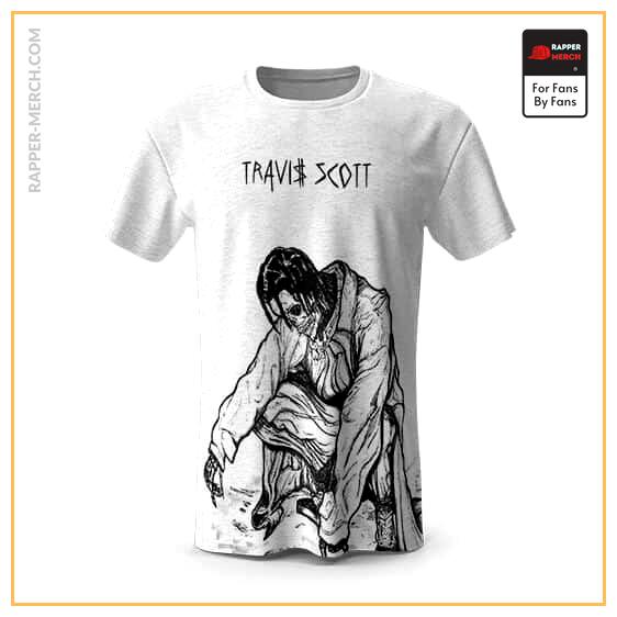 Travis Scott Black & White Skeleton Dope Shirt RM0410