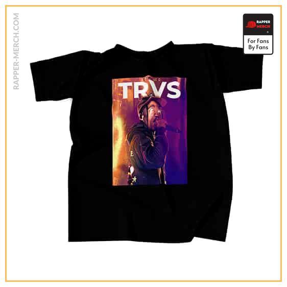 Astroworld Travis Scott Rapping Black Tees RM0410