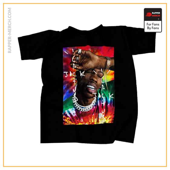 Travis Scott Tie Dye Colors Portrait T-Shirt RM0410