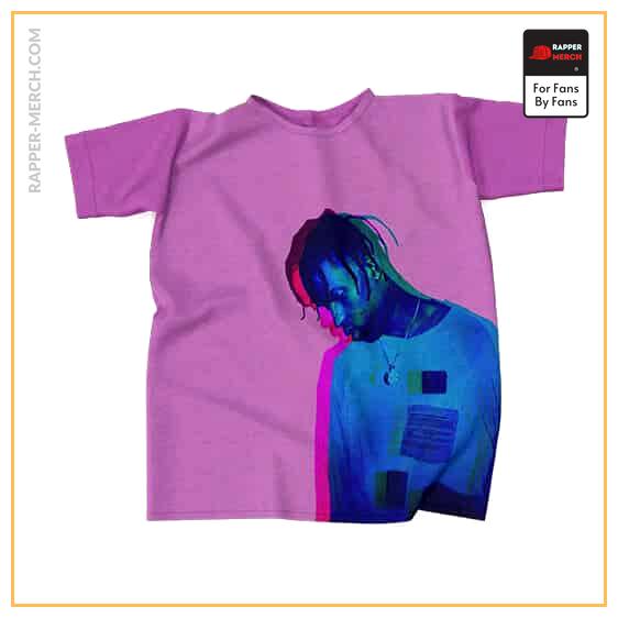 Travis Scott 3D Effect Anaglyph Pink Blue Shirt RM0410