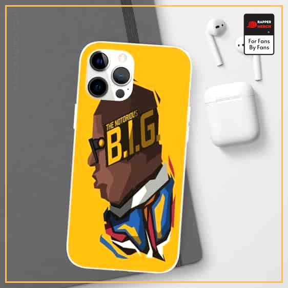 The Notorious B.I.G Minimalist Yellow iPhone 12 Fitted Case RP0310