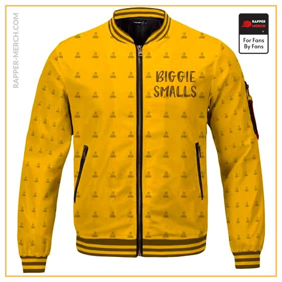 The Notorious B.I.G. Icon Pattern Yellow Bomber Jacket RP0310