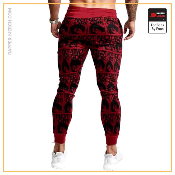 The Notorious BIG Logo Pattern Classic Red Jogger Pants RP0310