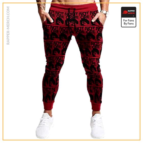 The Notorious BIG Logo Pattern Classic Red Jogger Pants RP0310