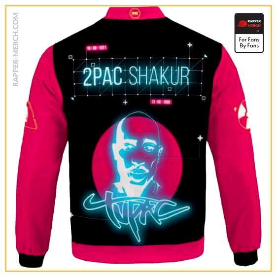 Thug Life 2 Die 4 Neon Face Art 2Pac Shakur Varsity Jacket RM0310