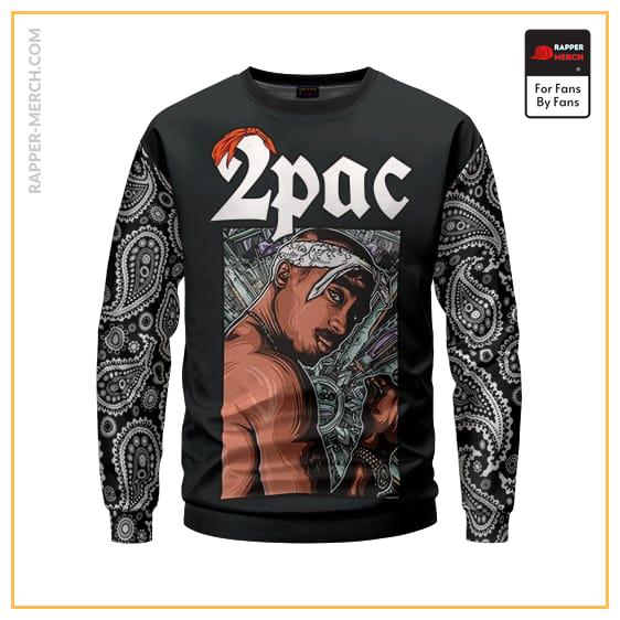 Thug Life 2Pac Bandana Paisley Pattern Sweatshirt RM0310