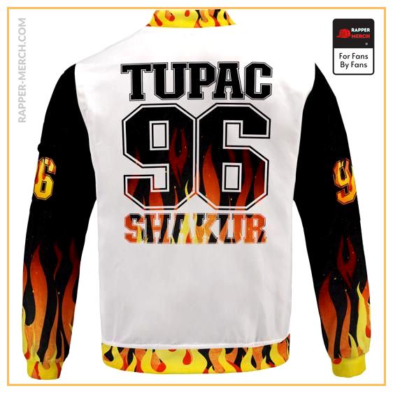 Thug Life Flaming Tribute to Tupac Shakur 96 Varsity Jacket RM0310