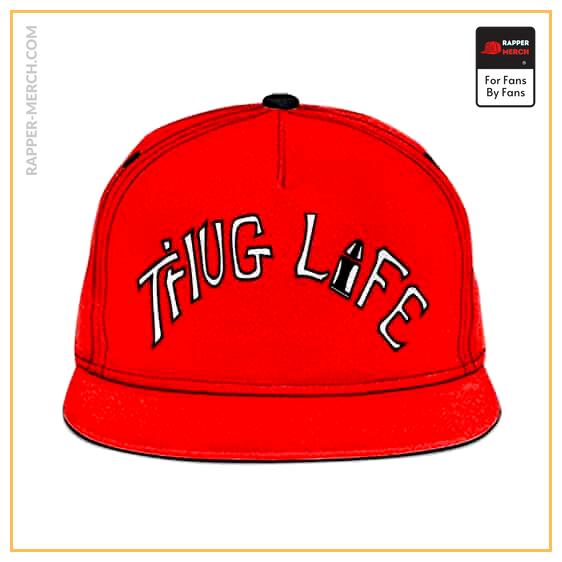 Thug Life Tattoo Logo Tupac Makaveli Red Snapback Hat RM0310