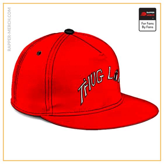 Thug Life Tattoo Logo Tupac Makaveli Red Snapback Hat RM0310
