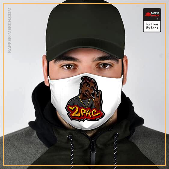 Thug Life Tupac Shakur Gang Sign Logo Dope Cloth Face Mask RM0310