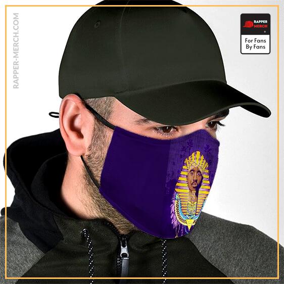 Thug Life Tupac Shakur Pharaoh Artwork Stylish Face Mask RM0310